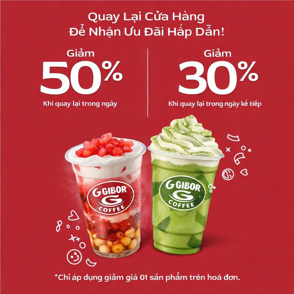 Banner GIBOR Coffee Khuyến Mãi
