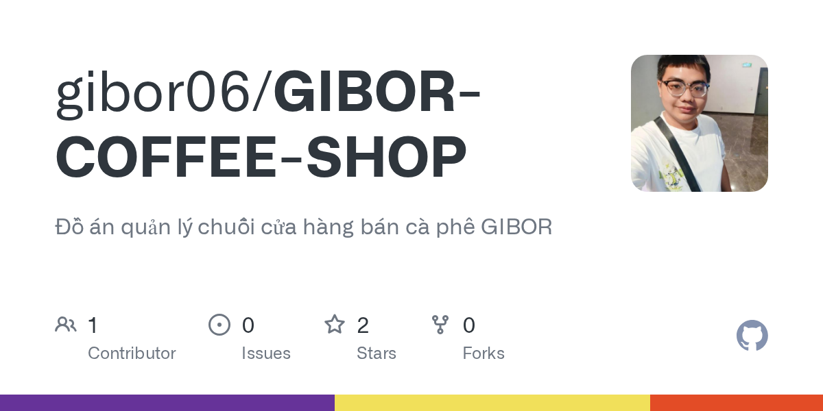 GIBOR Coffee Shop GitHub card
